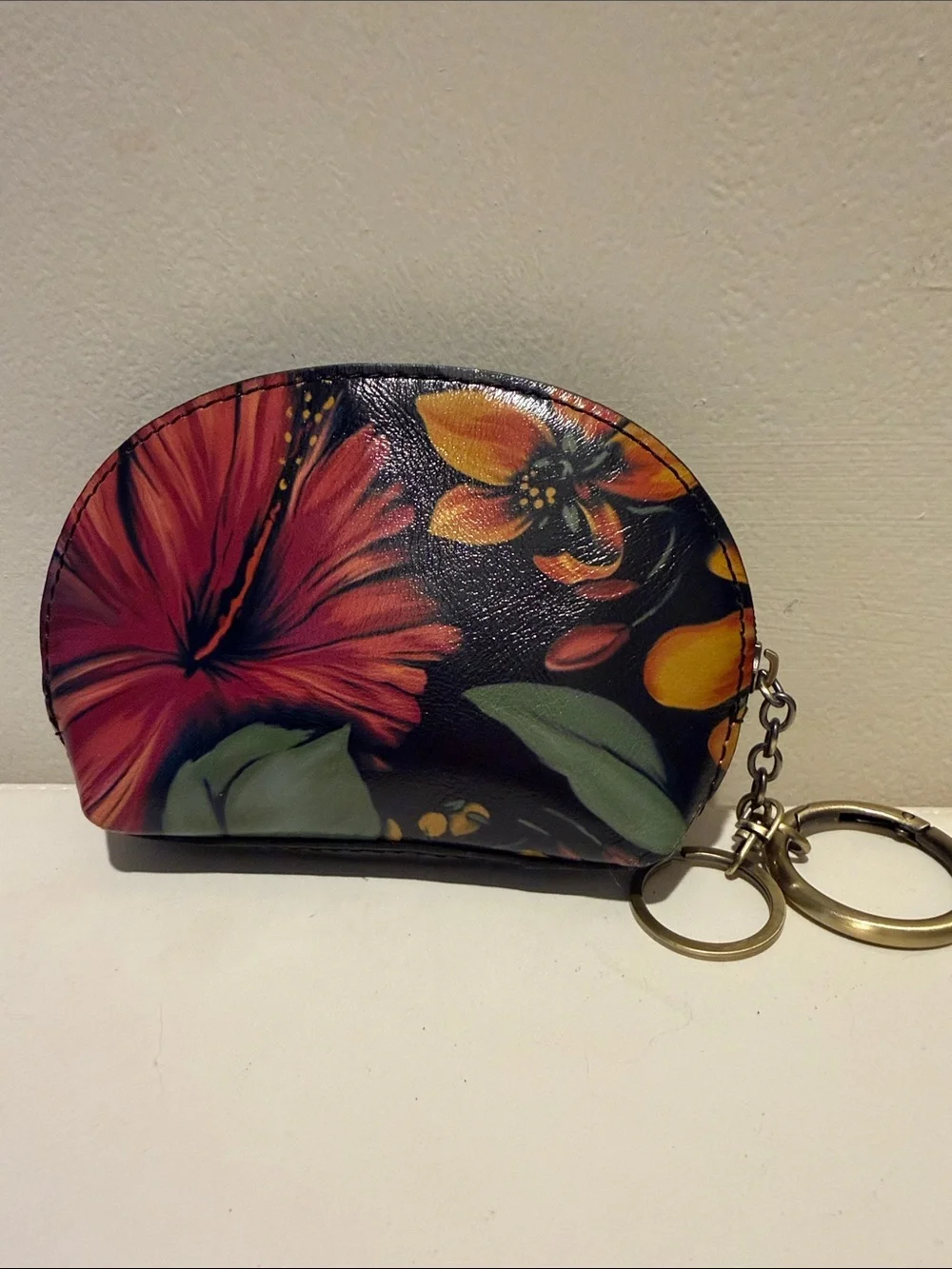 Patricia Nash Sabina Pouch With Keyring. Like New.